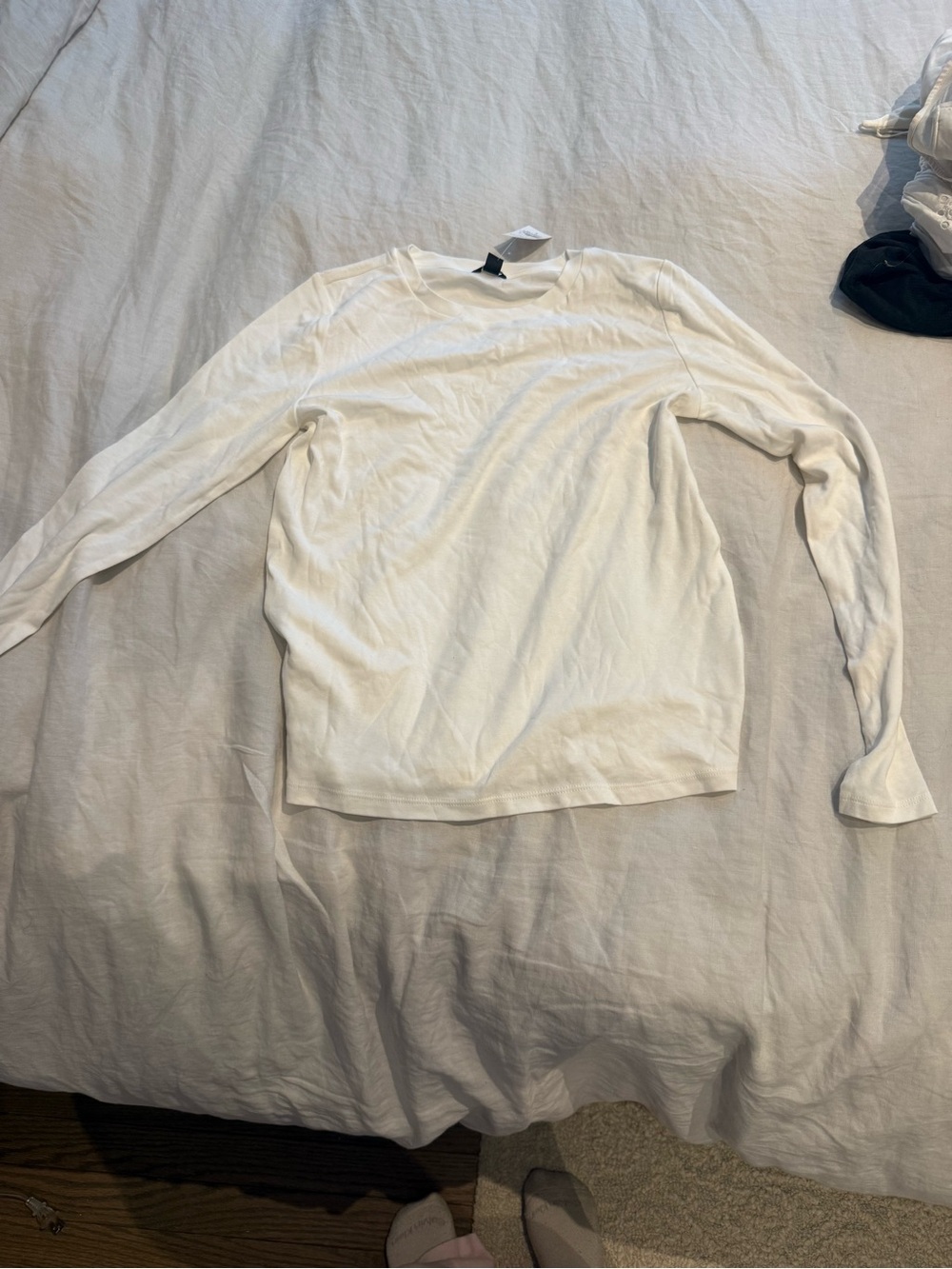 Ann Taylor White Long Sleeve Tee